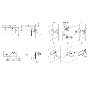 شیر روشویی توکار Bravat مدل Eddie کد P 8369402CP-ENG + D 968C-ENG