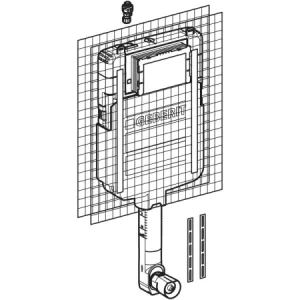 فلاش تانک توکار زمینی گبریت GEBERIT سری سیگما ( Sigma 8cm-back to wall)  کد 109.791.00.1