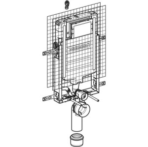 فلاش تانک توکار وال‌هنگ گبریت سری Sigma مدل Kombifix ضخامت ۸ سانتی‌متر کد 110.792.00.1