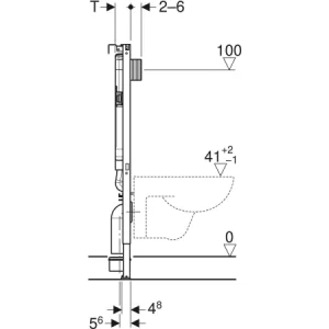 فلاش تانک توکار وال هنگ گبریت GEBERIT سری آلفا ( Alpha 8cm Duofix)