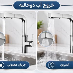شیر ظرفشویی شاوری kwc مدل آوا