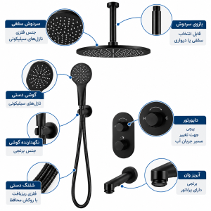 شیر حمام توکار راسان مدل رناتا پلاس