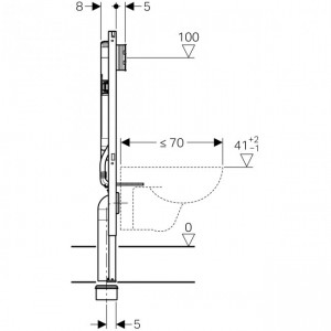 فلاش تانک توکار تمام فریم گبریت سری سیگما -Sigma 8cm-Doufix