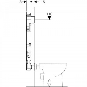 فلاش تانک توکار وال هنگ Alpha 8cm-back to wall ساخت آلمان