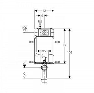 فلاش تانک توکار وال هنگ گبریت GEBERIT مدل ALFHA- 8cm Kombifix ساخت آلمان