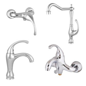 ست 4 تکه شیرآلات کرومات مدل فابیا
