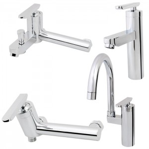 ست 4 تیکه شیرالات کرومات مدل تنسو