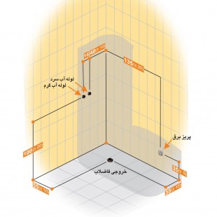 کابین دوش و سونا پرشین استاندارد مدل هلنا