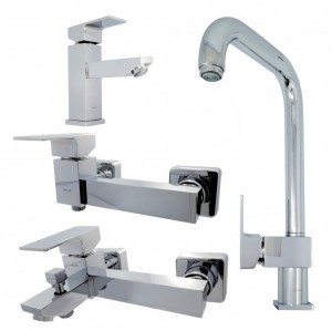 ست 4 تکه شیرآلات کلار مدل فلت