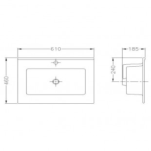 روشویی رو کابینتی سینا چینی مدل آنیتا