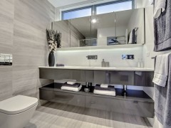طراحی حمام مدرن به رنگ خاکستری