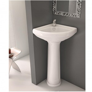 روشویی گوشه پایه دار سینا چینی مدل آبتین