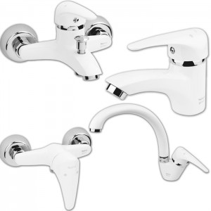 ست 4تیکه شیرالات کسری مدل کارون سفید