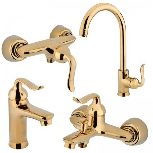 ست 4تیکه شیرالات کسری مدل رابین طلایی