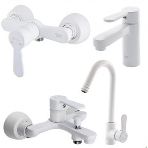 ست 4تیکه شیرالات کسری مدل ادموند سفید