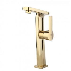 شیر روشویی پایه بلند راسان مدل دنیس طلا