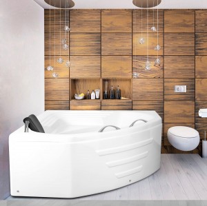 وان حمام گوشه سنی پلاستیک مدل آتلانتیک