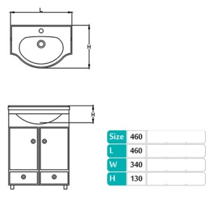 رو شویی کابینتی پارس سرام مدل زیبا