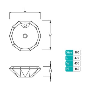 روشویی روکابینتی پارس سرام مدل آمپریال