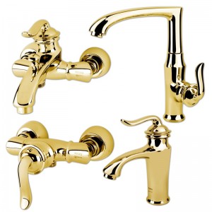 ست 4تیکه شیرالات کسری مدل دانوب طلایی