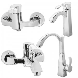 ست 4تیکه شیرالات کسری مدل فلورا