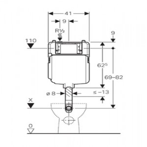 فلاش تانک گبریت SIGMA 8CM