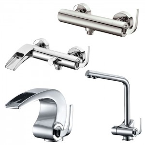 ست 4 تکه شیرآلات کرومات مدل کنزو