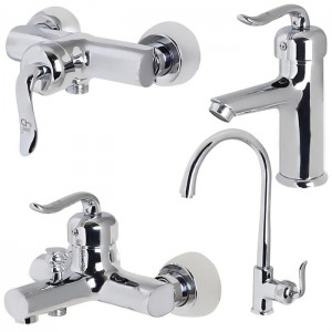 ست 4 تکه شیرآلات کرومات مدل آلفا