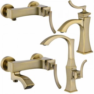 ست 4 تکه شیرآلات کرومات مدل پالادیوم برنز