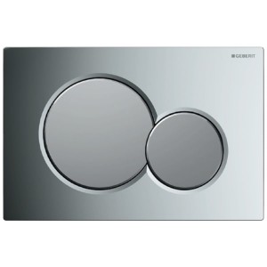 کلید فلاش تانک توکار گبریت سری سیگما 01 کروم با کلیدهای کروم مات