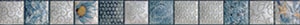 کاشی و سرامیک هرمس سری  حاشیه آلکورا آبی / 60×5