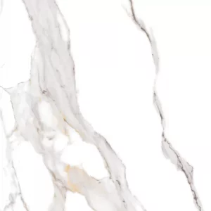 سرامیک اسلب پرسلان مهسرام مدل Calacatta سفید با رگه های طوسی