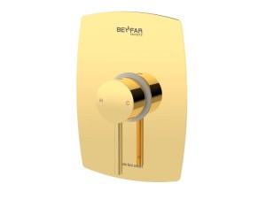 شیر توالت توکار بهفر مدل آیباکس پلیت B طلا