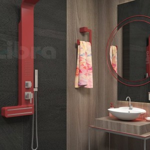 پانل دوش روکار لیبرا مدل ایبیزا قرمز