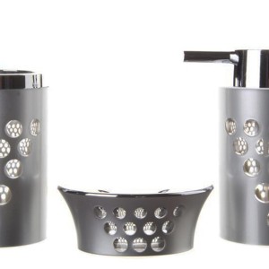 ست سرویس بهداشتی 3 پارچه بتیس مدل شاین نقره ای کروم