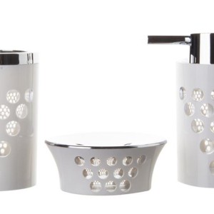 ست سرویس بهداشتی 3 پارچه بتیس مدل شاین سفید کروم