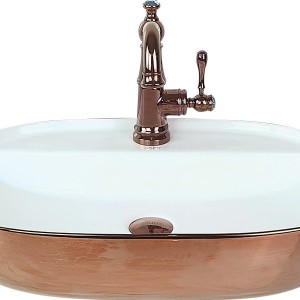 کاسه روشویی Pure Concept مدل Dekoratif سفید رزگلد