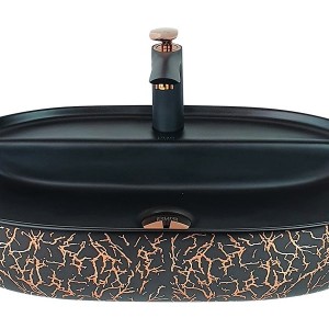 کاسه روشویی Pure Concept مدل Dekoratif مشکی رزگلد