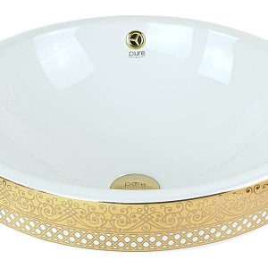 کاسه روشویی Pure Concept سفید طلا