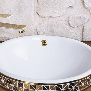 کاسه روشویی Pure Concept سفید طلا