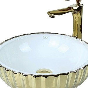 کاسه روشویی Pure Concept سفید طلا