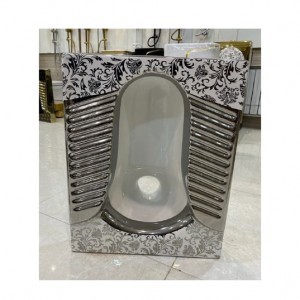 سنگ توالت زمینی کوتینگ شده سفید نقره ای L-233