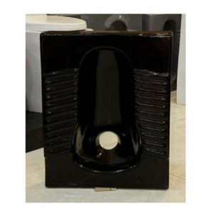 توالت زمینی لعابدار تمام مشکی