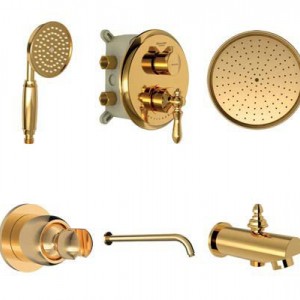 شیر حمام توکار شودر مدل زیگموند brass طلامات