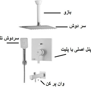 شیر حمام توکار kwc مدل آوا تیپ 4 | عمرانیاز