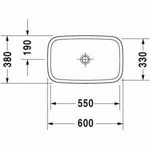 کاسه روشویی دوراویت DURAVIT مدل DURASTYLE ساخت آلمان سایز 38×60 cm