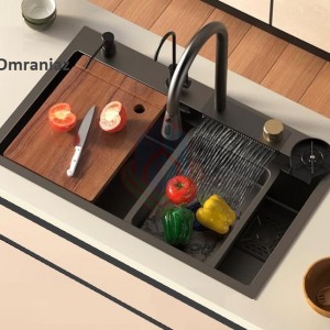 سینک آبشاری استیل دودی 4 حالته مکانیکی برند لوتوس