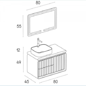 کابینت روشویی اسپیرال مدل modren-25