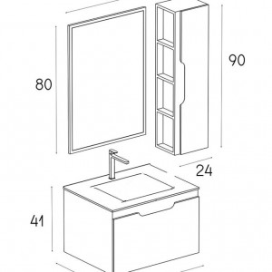 کابینت روشویی اسپیرال مدل 22 -modern