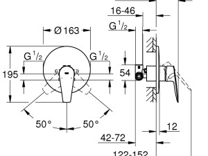 شیر توالت گروهه GROHE مدل BAUEDGE کد 29078001